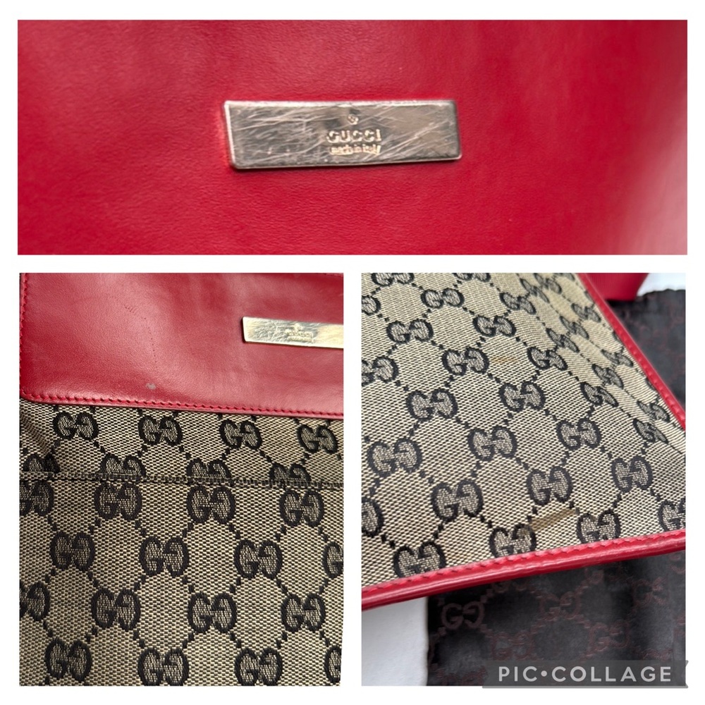 Authentic Gucci GG Monogram Leather & Canvas Crossbody, Care Card & Dust Bag - Picture 9 of 16